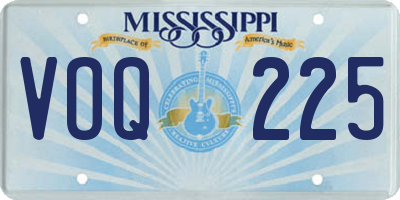 MS license plate VOQ225