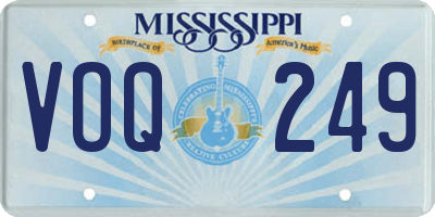 MS license plate VOQ249