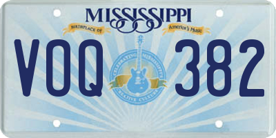 MS license plate VOQ382