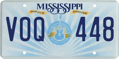 MS license plate VOQ448