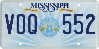MS license plate VOQ552