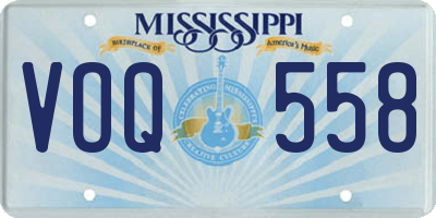 MS license plate VOQ558