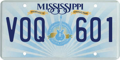 MS license plate VOQ601