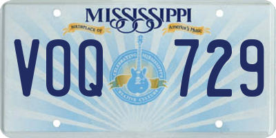 MS license plate VOQ729