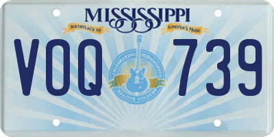 MS license plate VOQ739