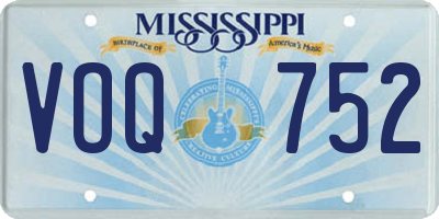MS license plate VOQ752