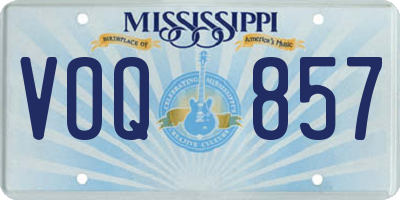MS license plate VOQ857