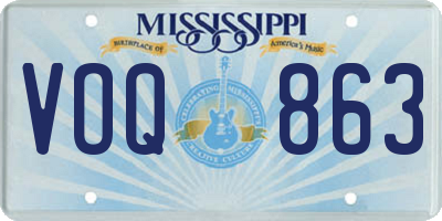 MS license plate VOQ863