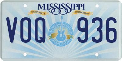 MS license plate VOQ936
