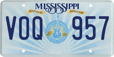 MS license plate VOQ957