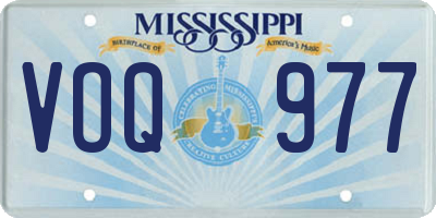 MS license plate VOQ977