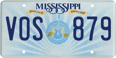 MS license plate VOS879