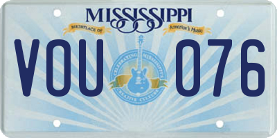 MS license plate VOU076