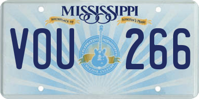 MS license plate VOU266
