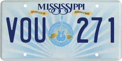 MS license plate VOU271