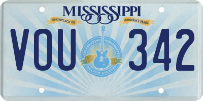 MS license plate VOU342
