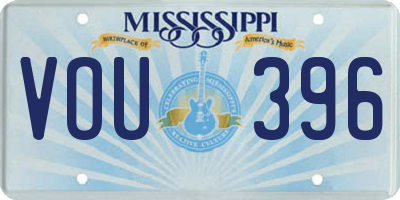 MS license plate VOU396