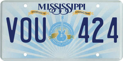 MS license plate VOU424