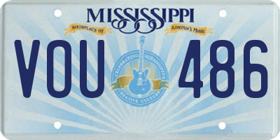 MS license plate VOU486
