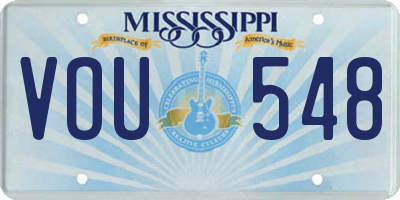 MS license plate VOU548