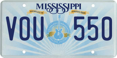 MS license plate VOU550