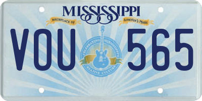 MS license plate VOU565