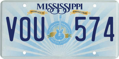 MS license plate VOU574