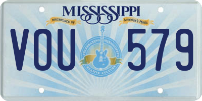 MS license plate VOU579