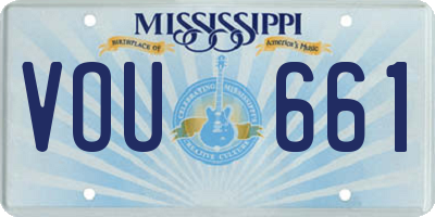 MS license plate VOU661