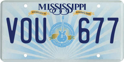MS license plate VOU677