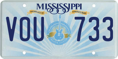 MS license plate VOU733