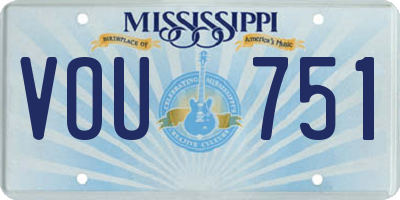 MS license plate VOU751