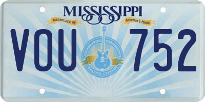 MS license plate VOU752