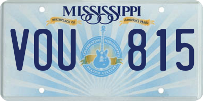 MS license plate VOU815