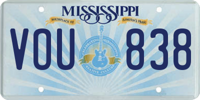 MS license plate VOU838