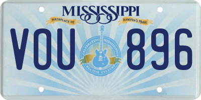 MS license plate VOU896