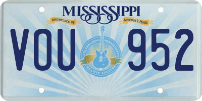 MS license plate VOU952