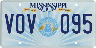 MS license plate VOV095
