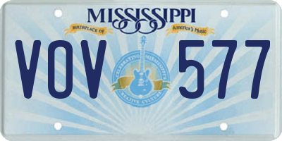 MS license plate VOV577