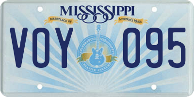 MS license plate VOY095