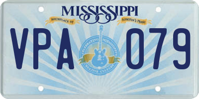 MS license plate VPA079