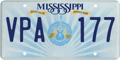 MS license plate VPA177