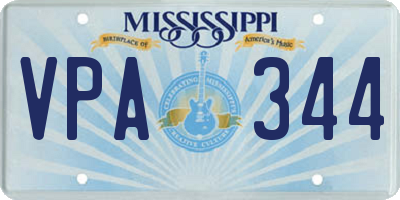 MS license plate VPA344