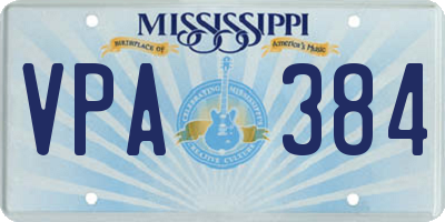 MS license plate VPA384