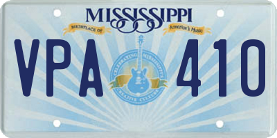 MS license plate VPA410