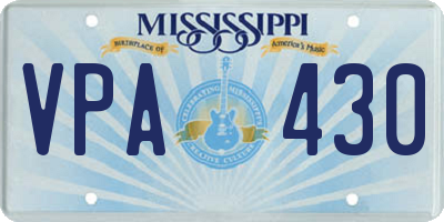 MS license plate VPA430