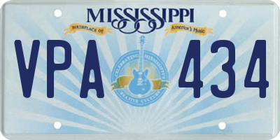 MS license plate VPA434