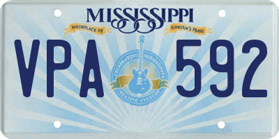 MS license plate VPA592
