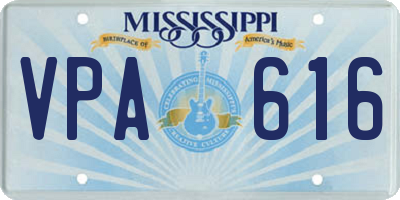 MS license plate VPA616