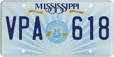 MS license plate VPA618